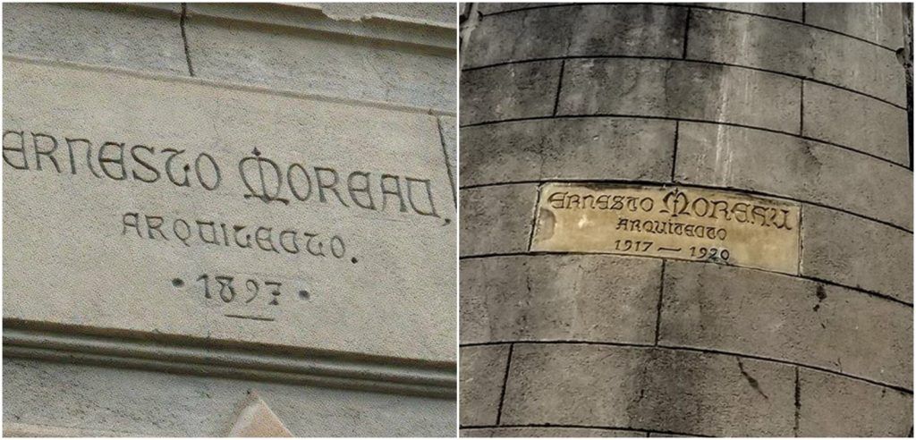 Las dos firmas que dejó Ernesto (o Ernest) Moreau: 1897 y 1917-1920. (Facebook)