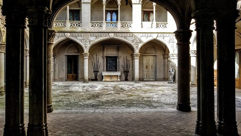 El patio medieval del Palacio Naveira. (Facebook)