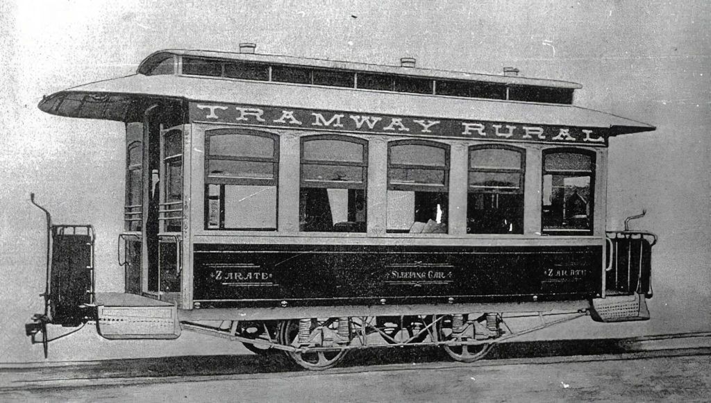 Uno de los vagones del Tramway Rural.