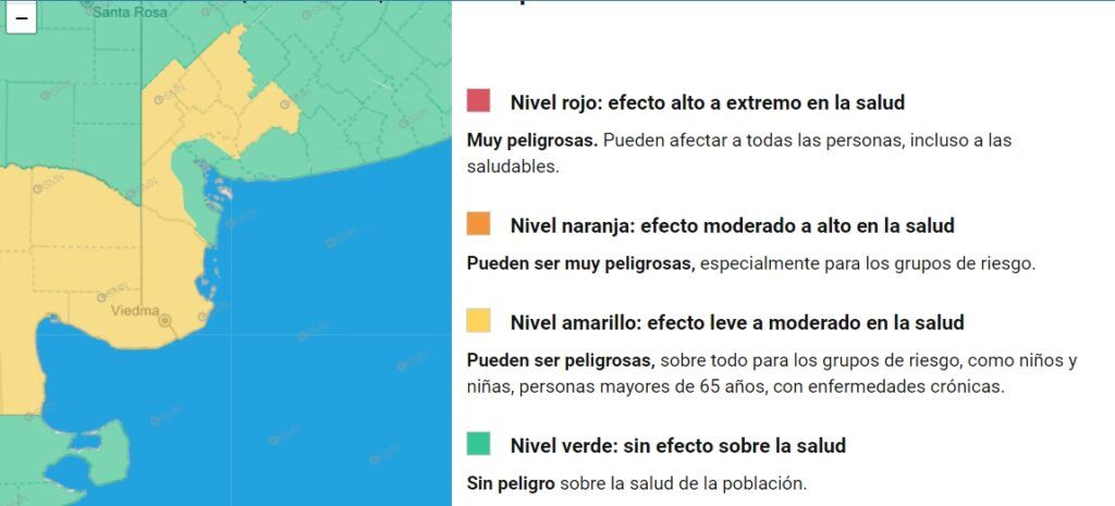 El mapa de las alertas por calor para este mi&eacute;rcoles. (SMN)