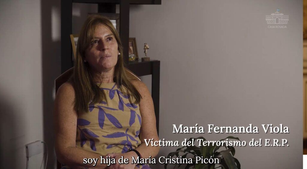 Mar&iacute;a Fernanda Viola, hija de Humberto Antonio Viola. - Captura de pantalla -