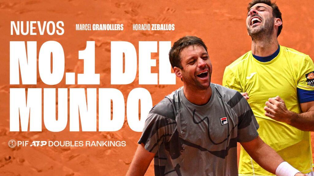 El afiche publicado por la ATP, con Horacio Zeballos y Marcel Granollers como n&uacute;mero 1. - ATP -