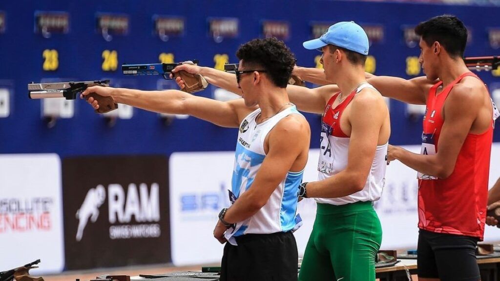 Franco Serrano, en la prueba "laser run" del pentatlón moderno. - Instagram -