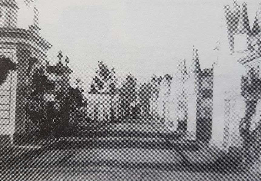 El viejo Cementerio de Chivilcoy, demolido definitivamente en los años ’30 del siglo pasado. (ALC)