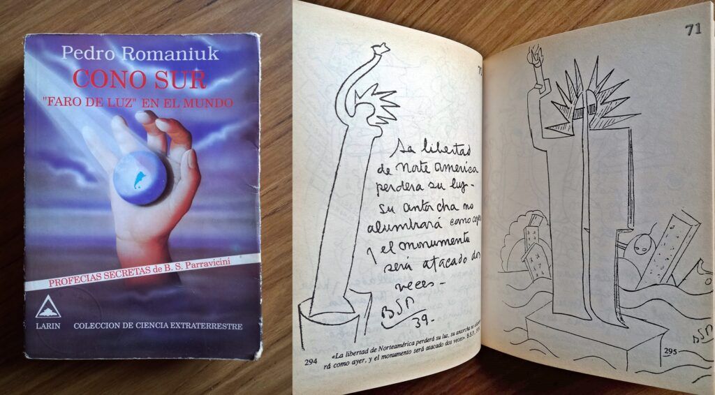 La famosa psicografía de Parravicini: “El monumento será atacado dos veces”. (DIB | Colección del autor)