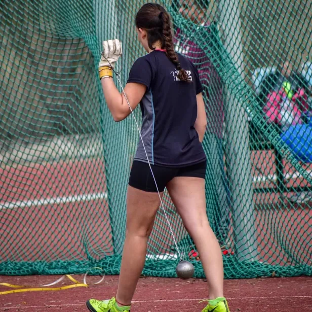 Juana Marino, rumbo a la jaula de lanzamiento. – Instagram –