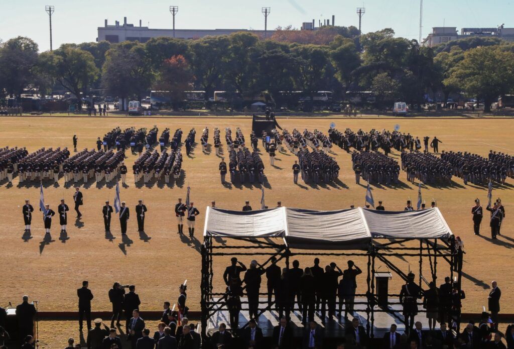 El acto en el Campo Argentino de Polo. (Presidencia)