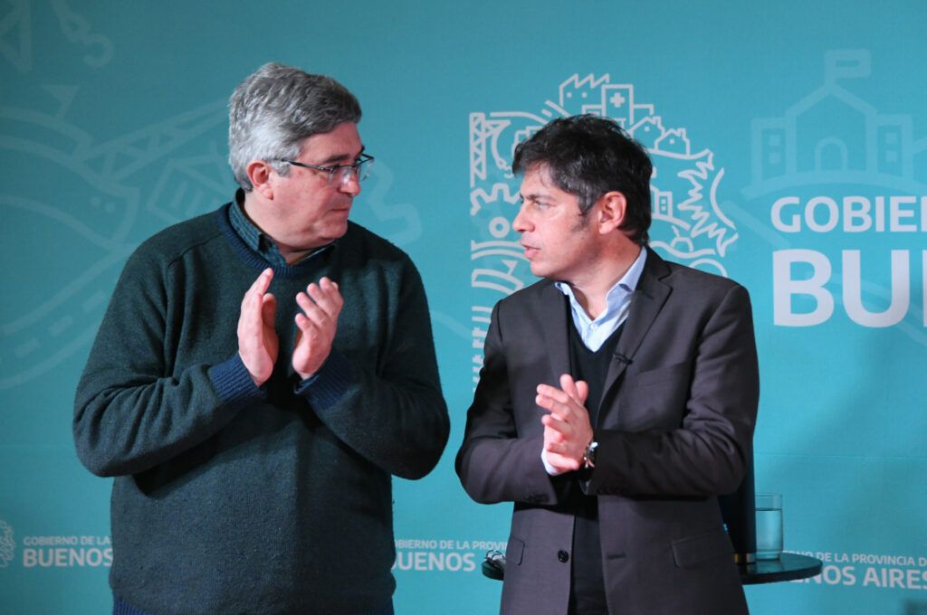 Javier Rodr&iacute;guez y el gobernador Axel Kicillof. (Prensa MDA)