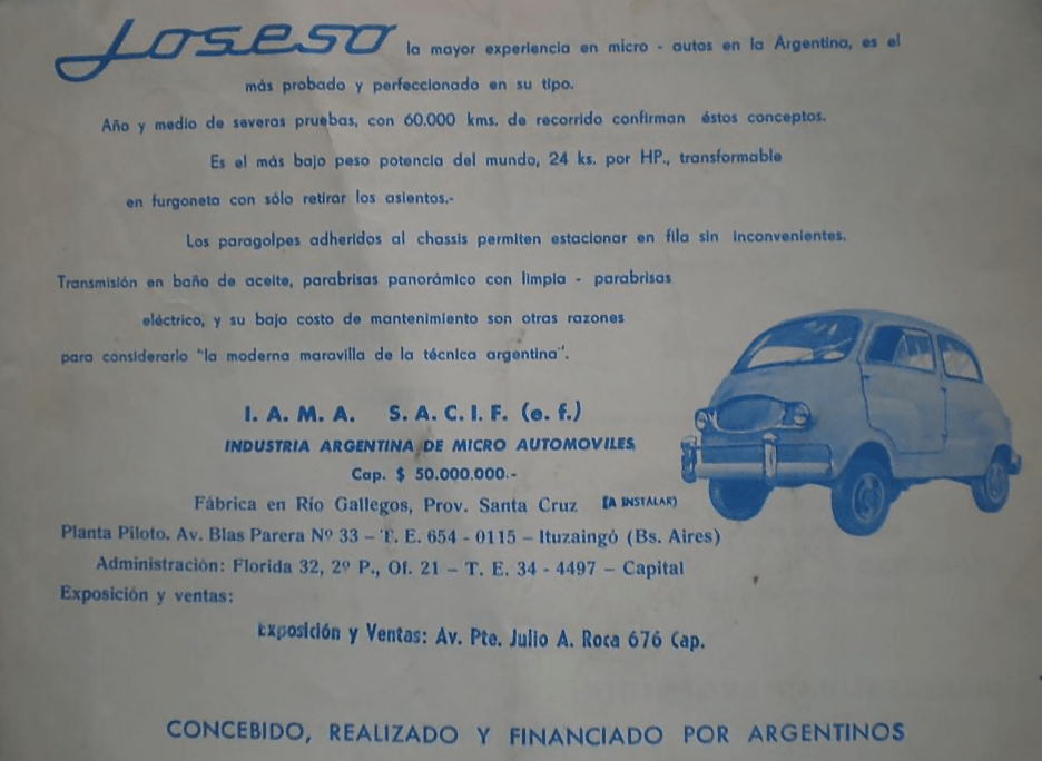 Folleto promocional del Joseso. (gobernadorparadelo.com.ar)