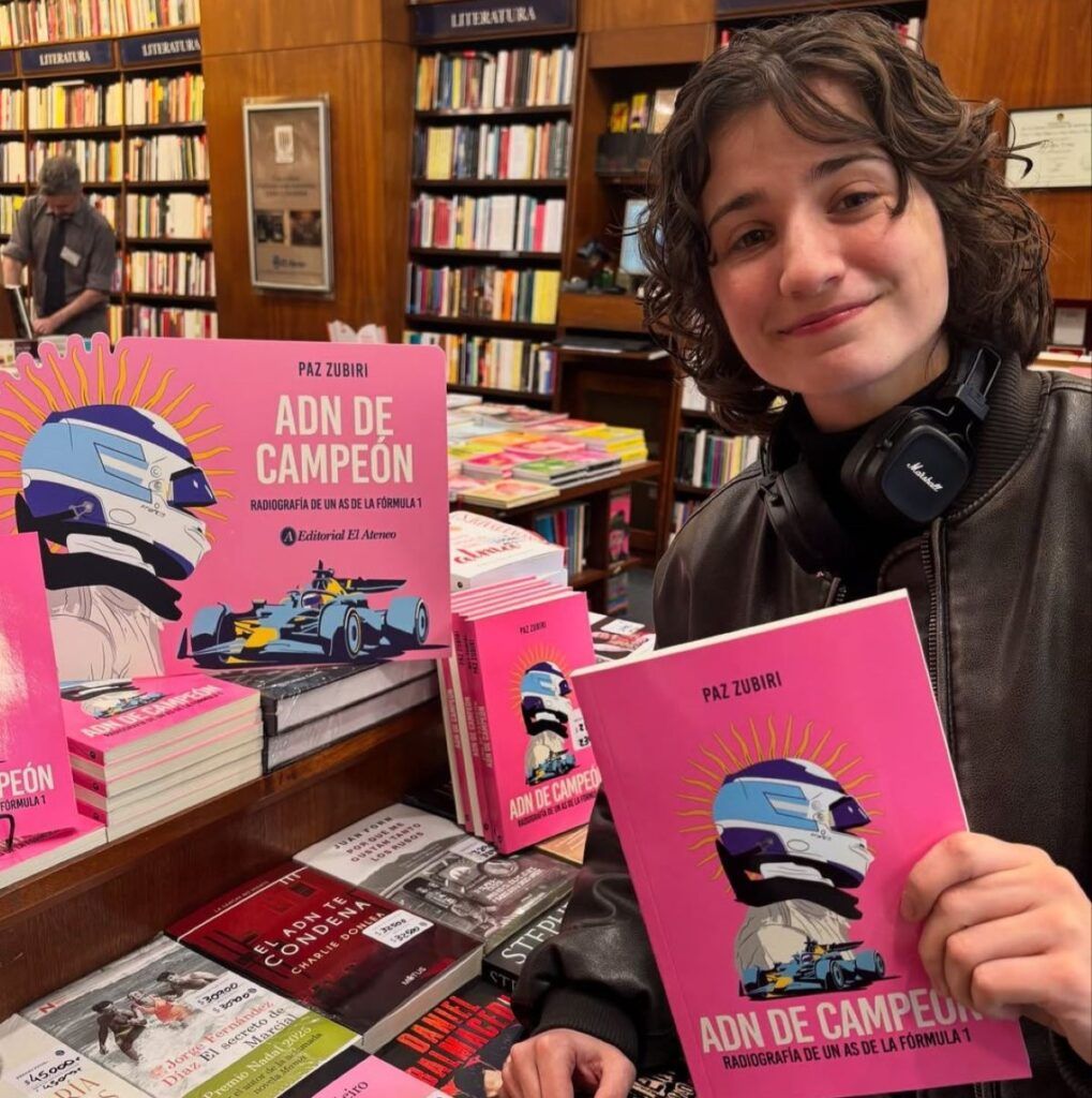"Pachu" Zubiri, tambi&eacute;n autora de un libro de F&oacute;rmula 1.