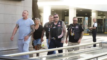 Integrantes de Hells Angels en La Plata.