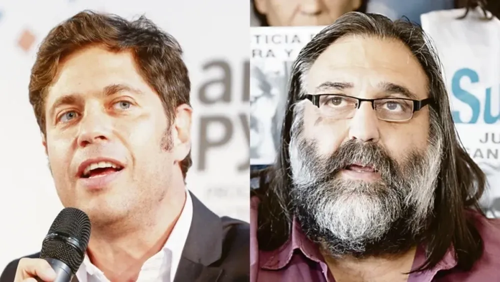 Kicillof y Baradel. (Archivo).