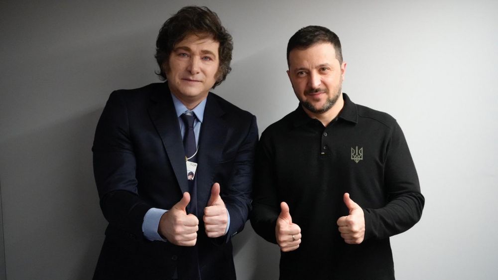 Milei junto a Zelenski en Davos. El presidente argentino recibió invitaciones para visitar Ucrania y Polonia.
