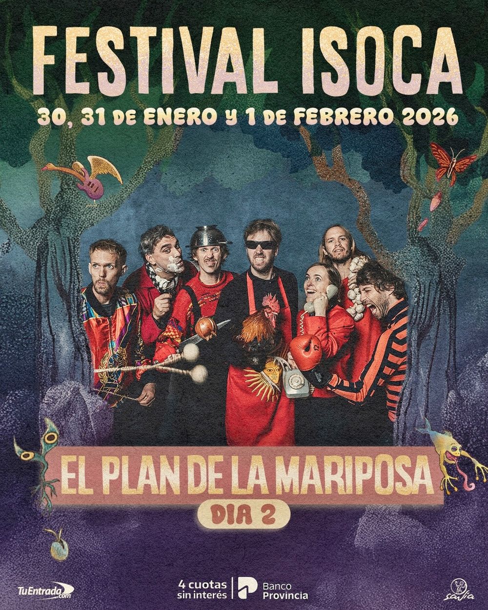 El plan de la Mariposa encabeza la grilla y la organización del séptimo Festival Isoca.&nbsp;