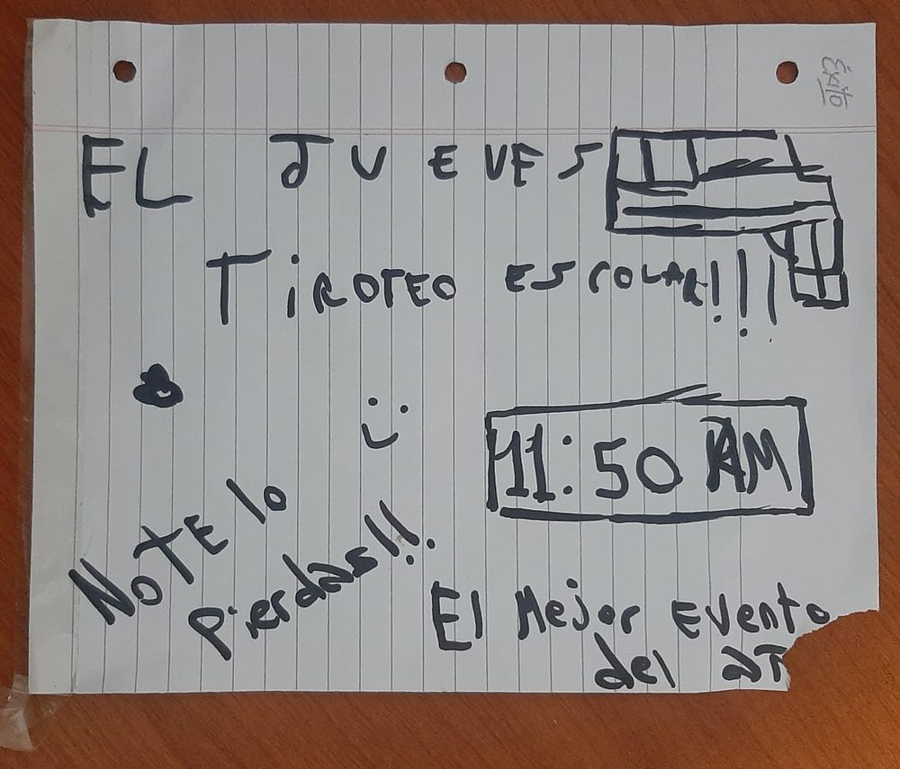 Otra de las inscripciones encontradas que hablan de un tiroteo en una escuela.