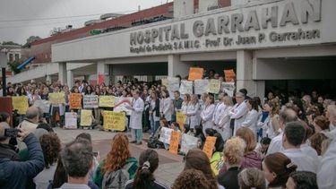 Una asamblea en el hospital Garrahan, en el marco de los reclamos al gobierno nacional.