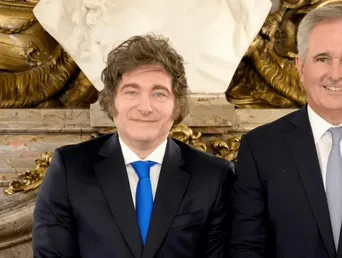 El presidente Javier Milei y el canciller Pablo Quirno. El presidente Javier Milei y el canciller Pablo Quirno.