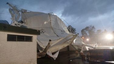Destrozos en el distrito de Olavarría por el temporal que afectó a la provincia de Buenos Aires.