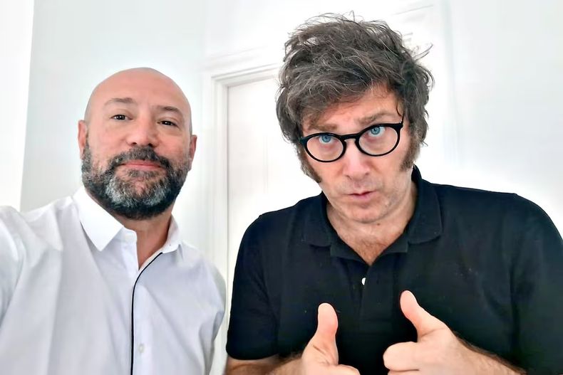 Diego Spagnuolo y Javier Milei.