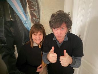 Bullrich y Milei, posan en la Residencia Presidencial de Olivos