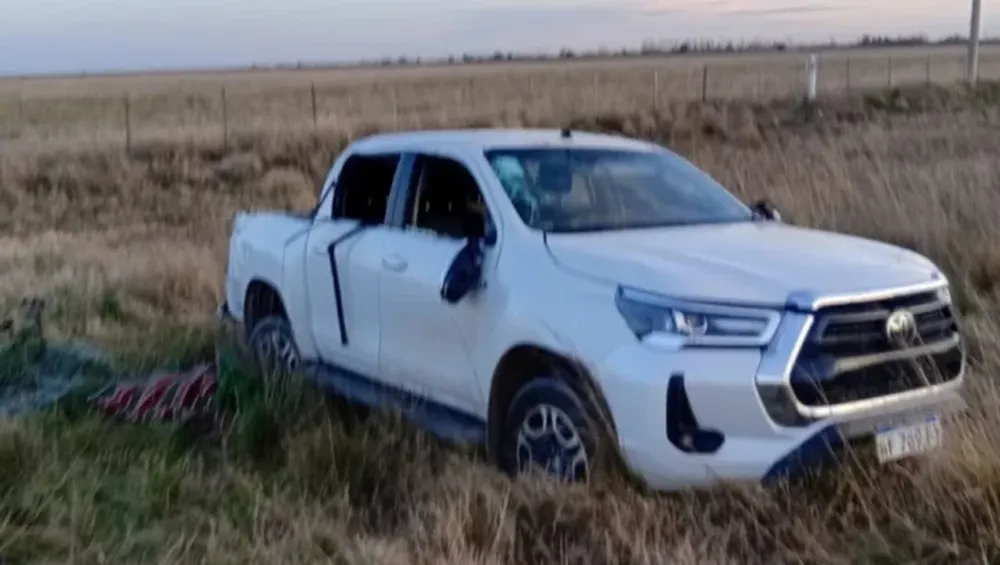 El accidente en la ruta 3, a la altura de Villarino. (La Nueva)