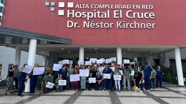 La protesta en el Hospital El Cruce.&nbsp;