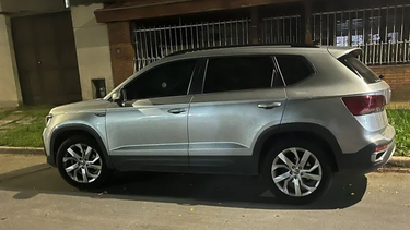 La camioneta del comisario asalatado.&nbsp;