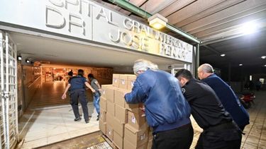 El Hospital Penna, seriamente dañado por la inundación. - Gobernación -