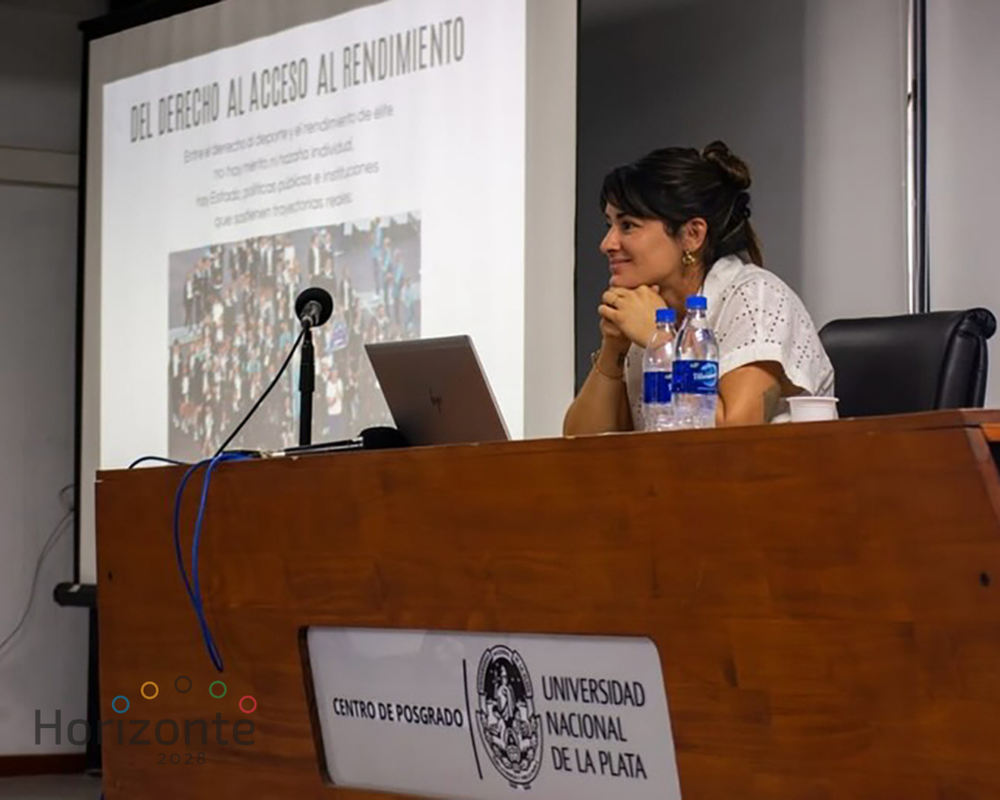 Victoria Granatto, en 2025, en la Universidad Nacional de La Plata.