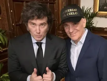 Aliados, el presidente Javier Milei y el exdiputado José Luis Espert. 