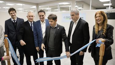 Kicillof junto a tres aspirantes a sucederlo: Gabriel Katopodis, Jorge Ferraresi y Julio Alak.