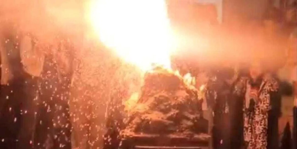El momento de la explosión en la escuela de Pergamino.&nbsp;