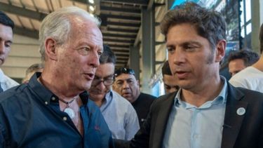 Andrés Rodriguez, secretario adjunto de la CGT, y Axel Kicillof.