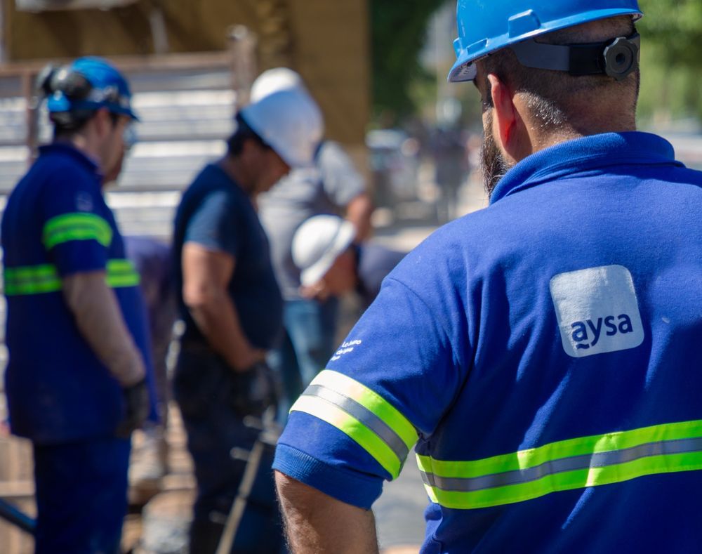 Trabajadores de la empresa Aysa.&nbsp;