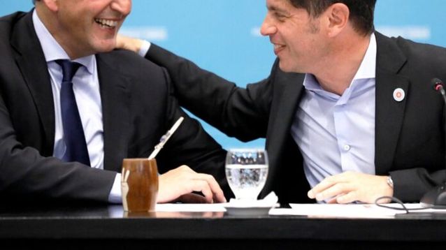 Massa y Axel Kicillof, en un encuentro anterior, cuando había buena relación.