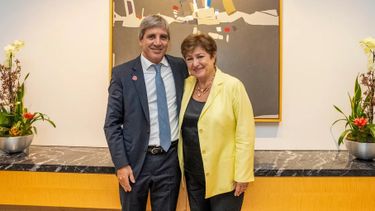 Luis Caputo y Kristalina Georgieva, otra vez en Washington.