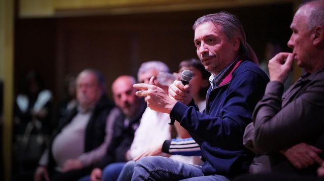 Máximo Kirchner en el auditorio Batalla Puerto Quebracho.