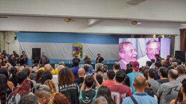 El acto en San Justo para homenajear a Alberto Balestrini. (Prensa)