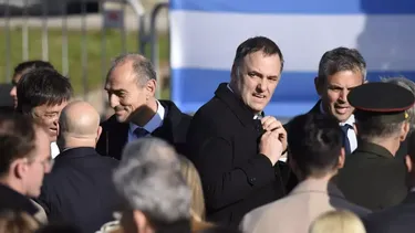 Manuel Adorni en el acto en Rosario. Manuel Adorni en el acto en Rosario.