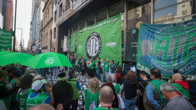 Una protesta de trabajadores del Estado.&nbsp;