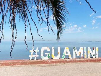 La Laguna del Monte que dio nombre a Guaminí; en lengua mapuche significa Monte del agua.