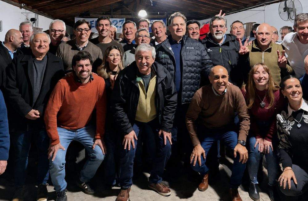 Los dirigentes reunidos en el sur de Santa Fe.