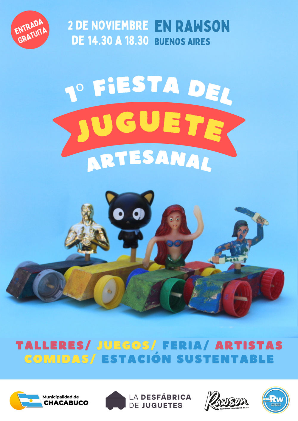 Primera Fiesta del Juguete Artesanal en Rawson, partido de Chacabuco. Primera Fiesta del Juguete Artesanal en Rawson, partido de Chacabuco.