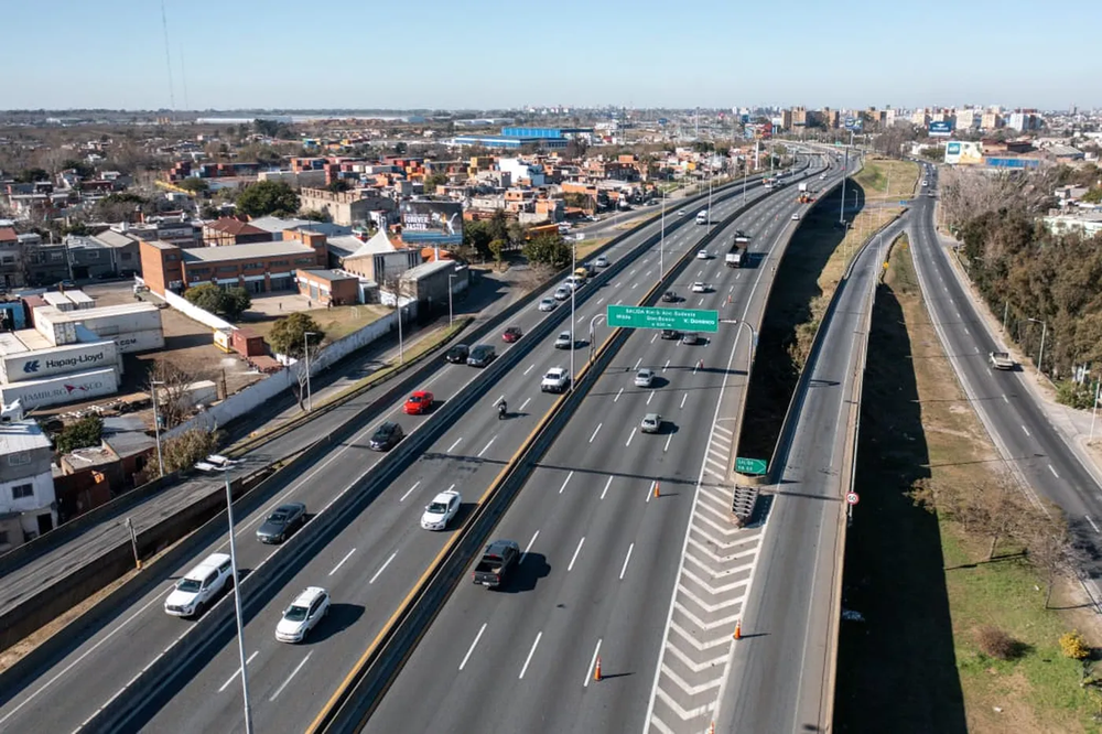 La autopista Buenos Aires - La Plata.