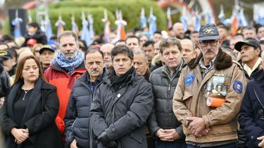 El gobernador bonaerense Axel Kicillof participó de los actos por Malvinas realizados en las ciudades fueguinas de Río Grande y Ushuaia.&nbsp;