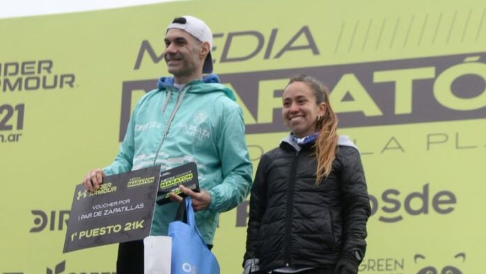 La catamarqueña Nadine Vilca y el platense Gabriel Andrés Farías Hermosilla se quedaron con los 21K de La Plata. - 0221.com.ar -