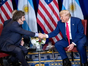 El presidente Milei y su par norteamericano, Donald Trump. El presidente Milei y su par norteamericano, Donald Trump.