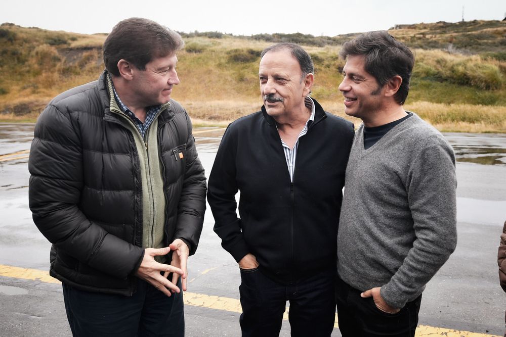 Kicillof con Quintela y Melella.&nbsp;