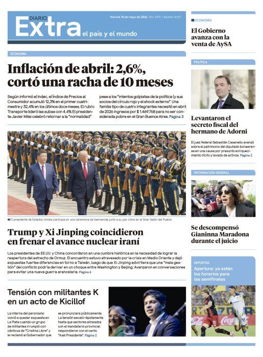 Edición impresa 15/05/2026 Edición impresa 15/05/2026