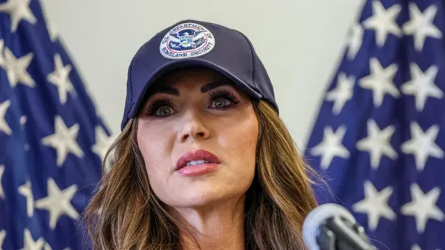 La secretaria Kristi Noem, que el lunes estará con Milei.
